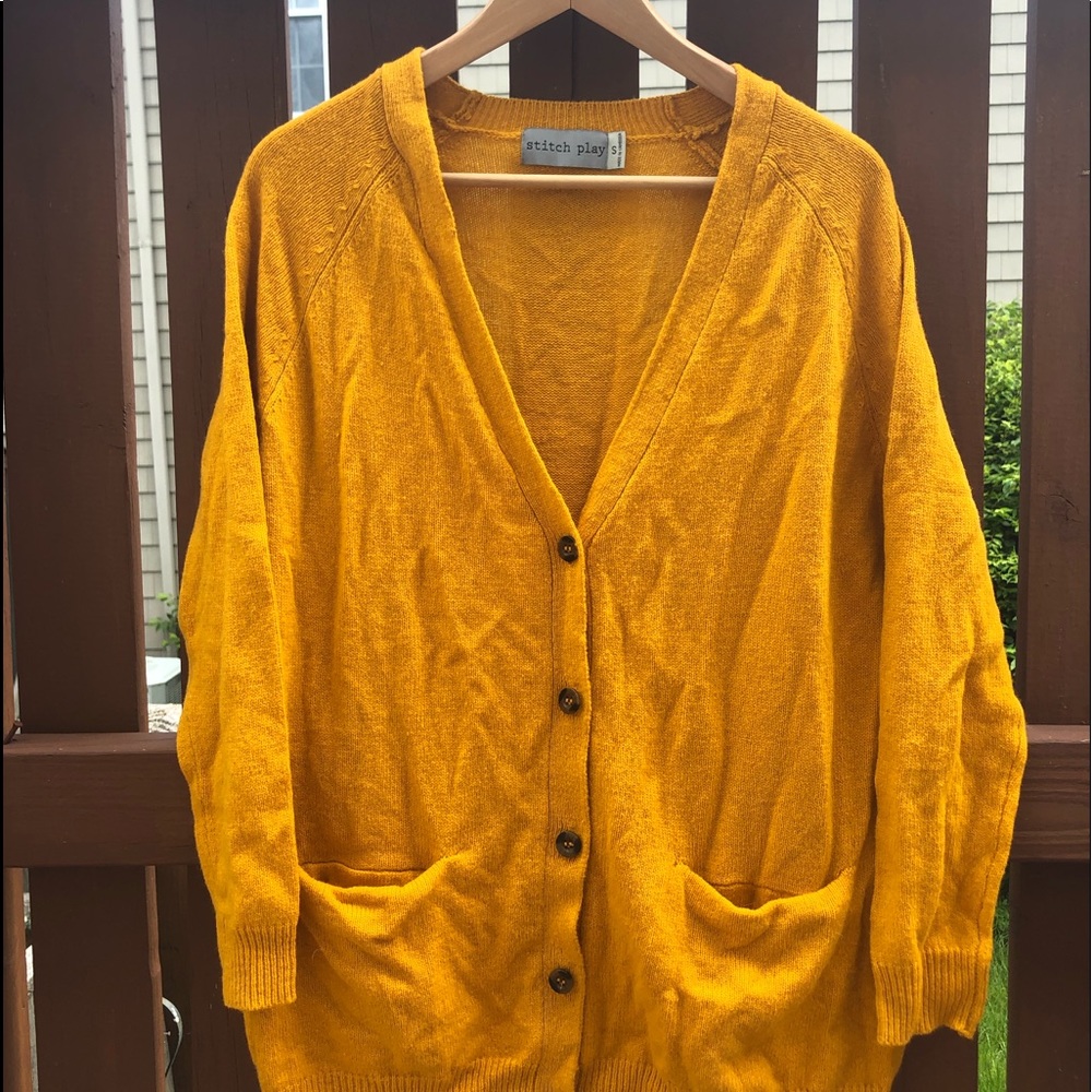 Orange Cardigan (w pockets!)